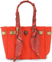 Kurt Geiger London Sloane Small Scarf Wrapped Cotton Tote