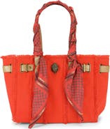 Kurt Geiger London Sloane Small Scarf Wrapped Cotton Tote