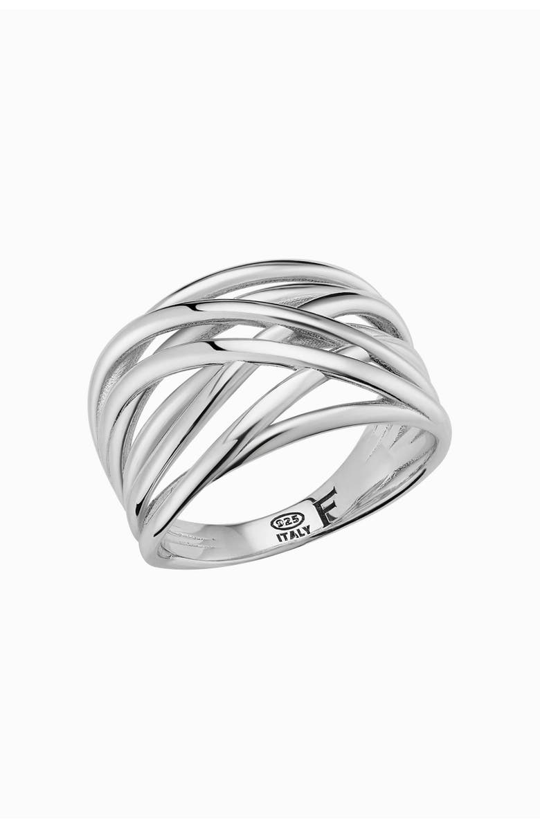 Oradina Sterling Silver Lattice Ring, Main, color, Silver