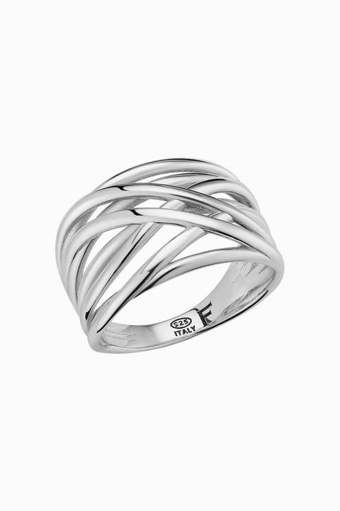 Sterling Silver Lattice Ring