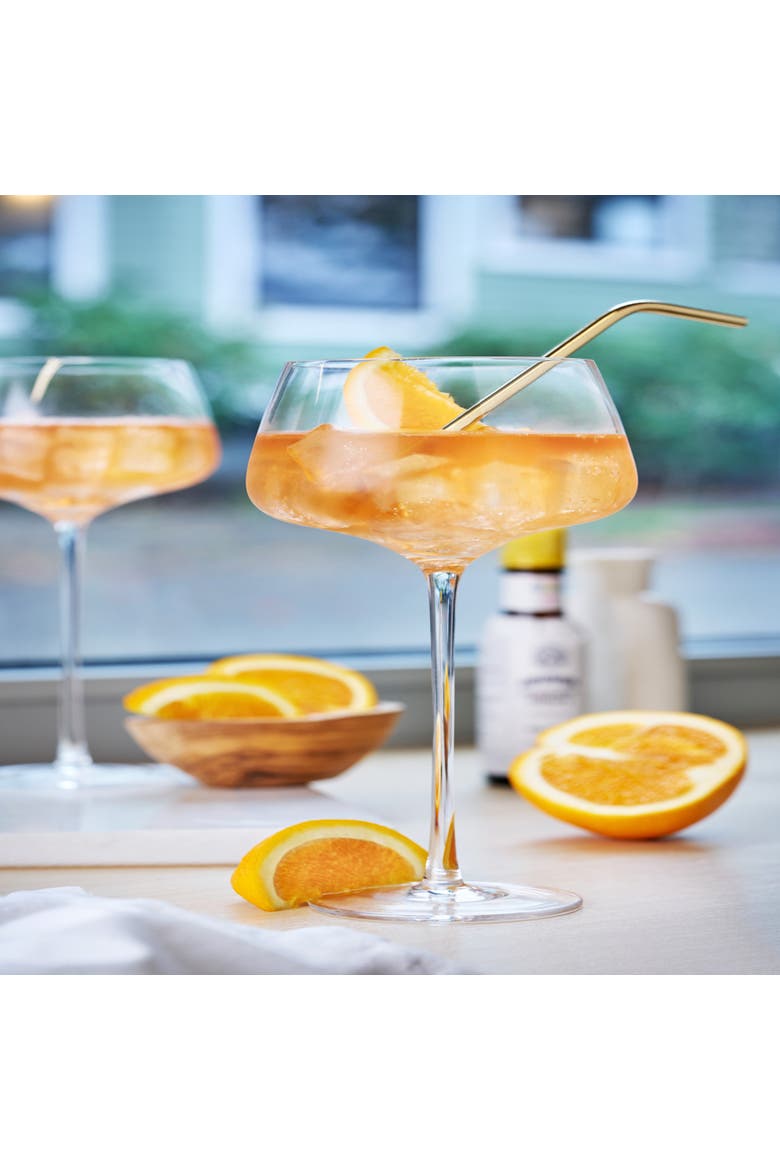 Raye Crystal Angled Amaro Spritz Glasses Set of 2, Alternate, color, Clear