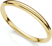 Bliss Diamond 2mm 14K Gold Comfort Fit Plain Wedding Band