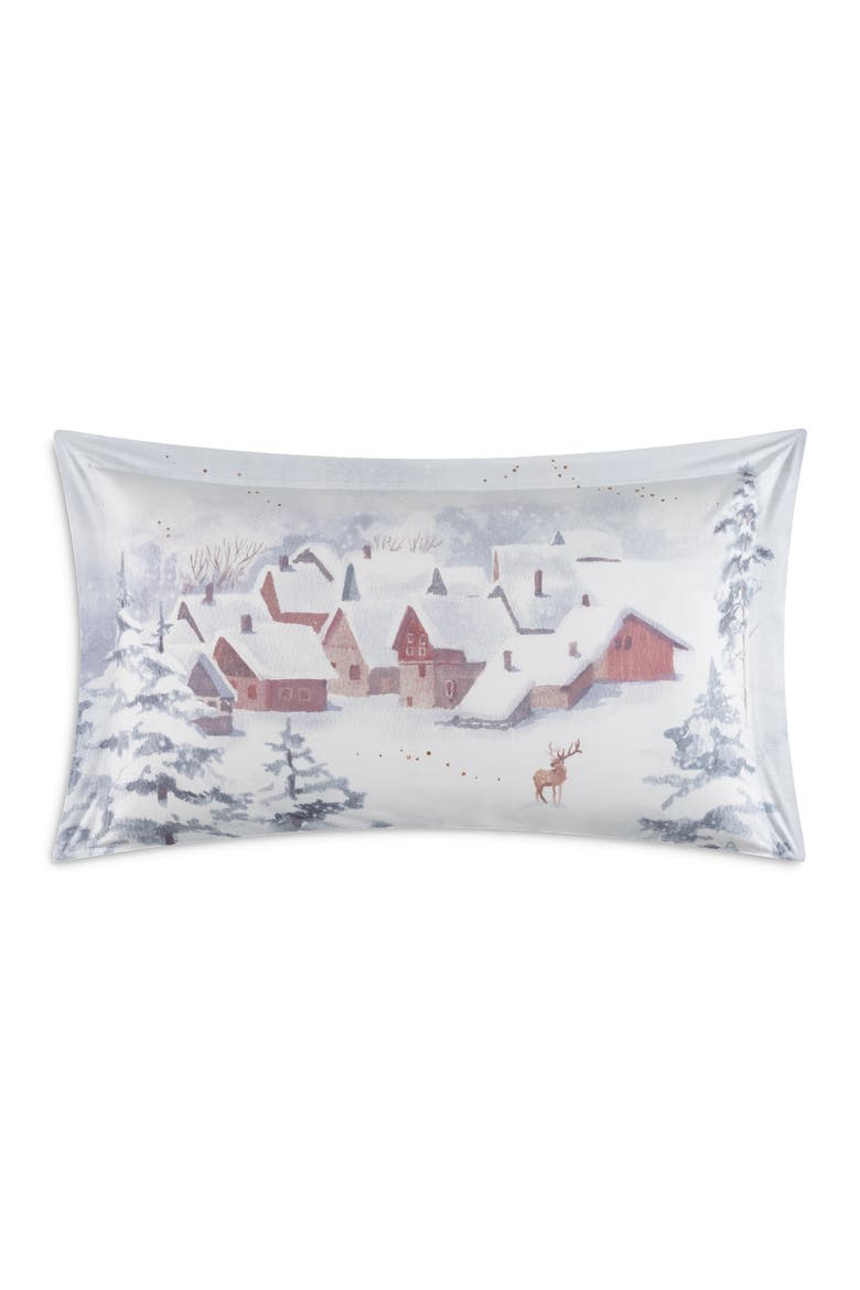 Snowy pillowcase, Alternate, color, White