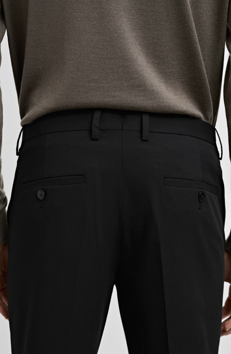 MANGO Superslim Fit Stretch Dress Pants, Alternate, color, Black