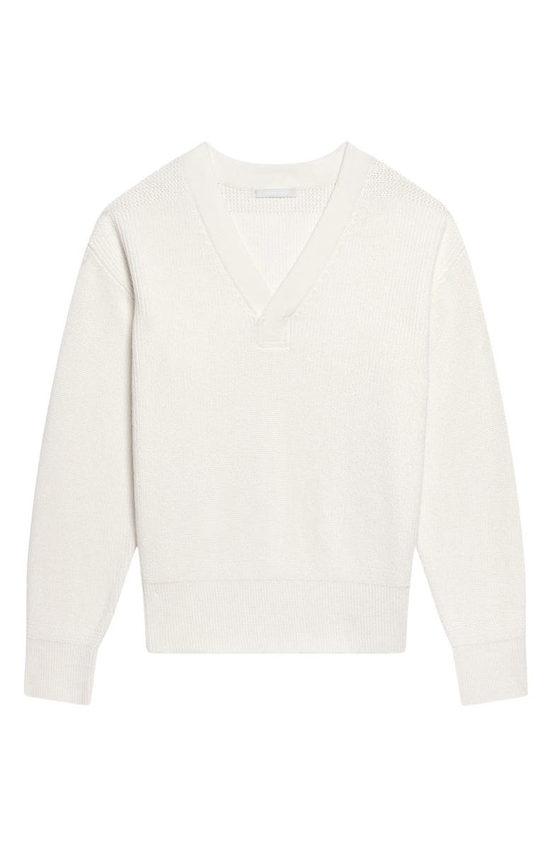 Helmut Lang Giunon V-Neck Organic Cotton Sweater, Alternate, color, White