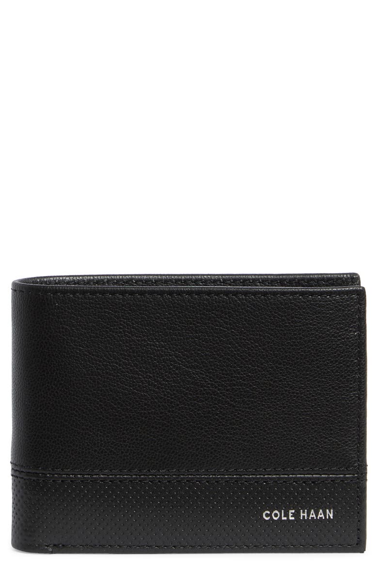 Cole Haan Bleecker Leather Bifold Wallet, Main, color, Black