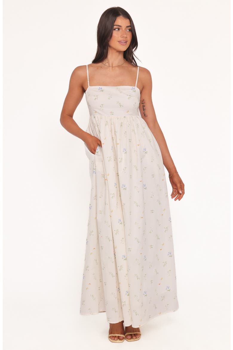 Odessa Print Sleeveless Maxi Dress, Alternate, color, WHITE FLORAL