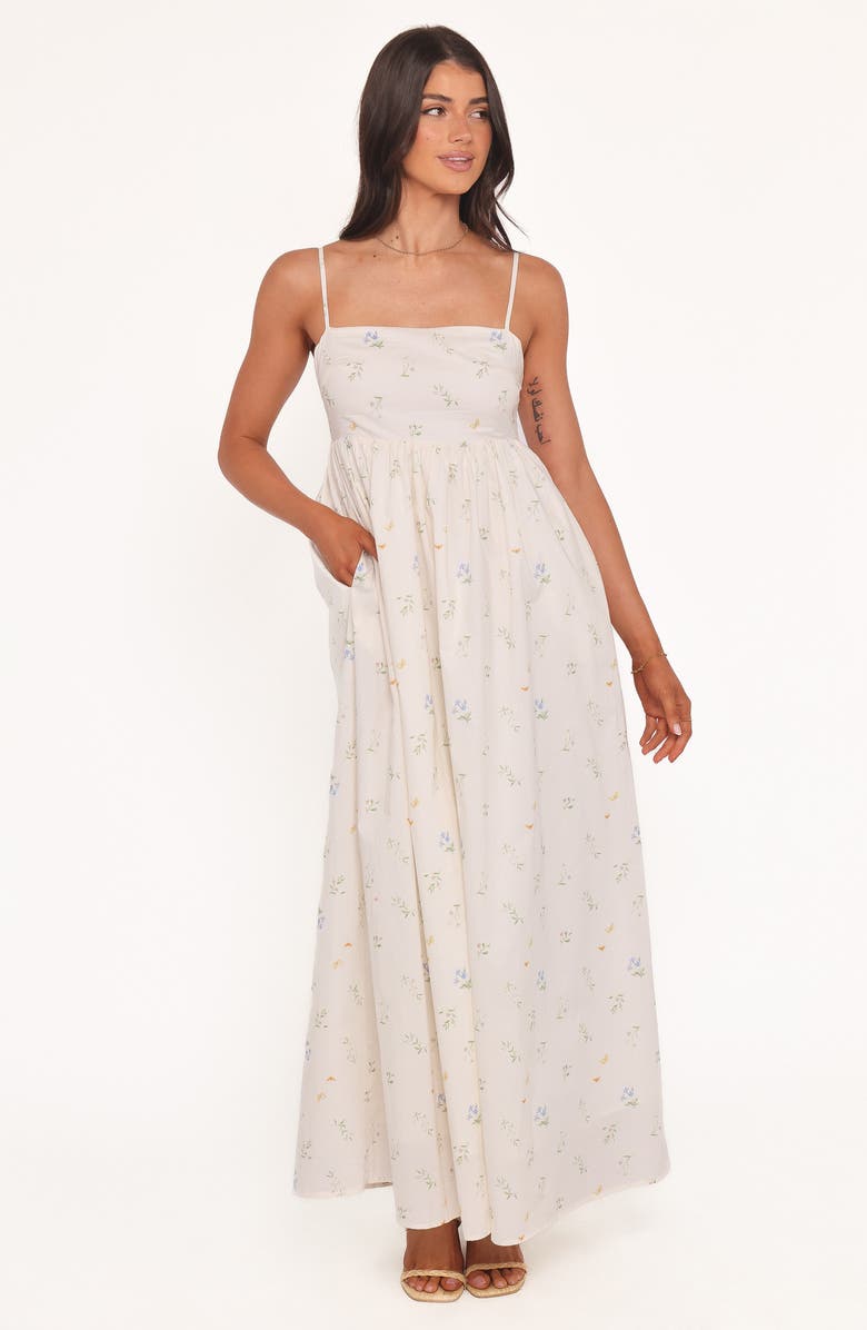 Petal & Pup Odessa Print Sleeveless Maxi Dress, Alternate, color, White Floral
