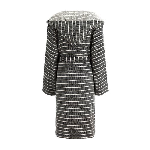 Olive And Linen Olive & Linen Cloud Soft Turkish Towel Robe In Black