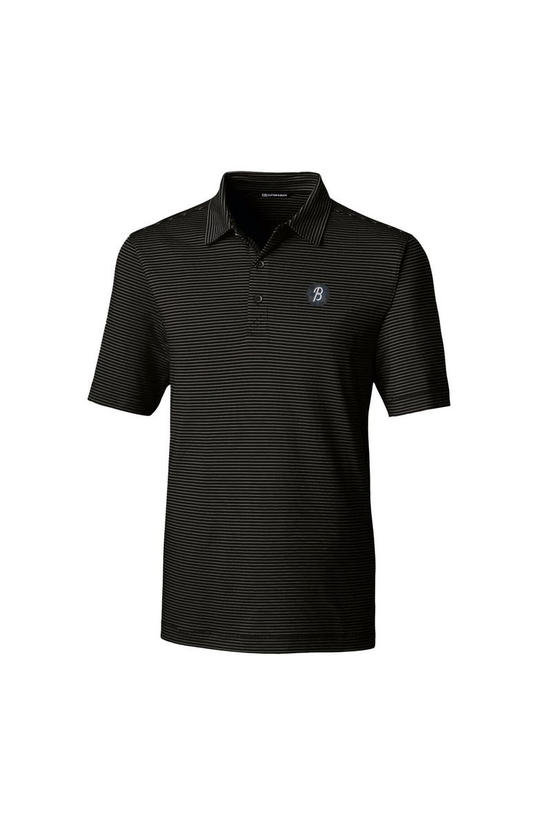 Cutter & Buck Men's Cutter & Buck Black Baltimore Orioles City Connect Big & Tall Forge Pencil Stripe Stretch Polo, Alternate, color,