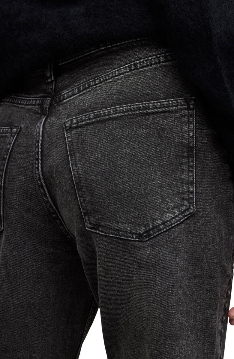 AllSaints April Studded Straight Leg Jeans, Alternate, color, 