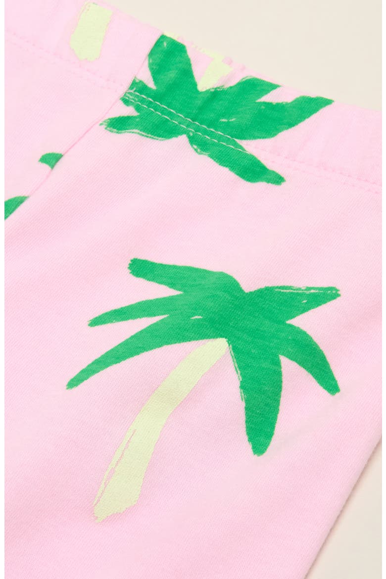 Kids' Cartwheel Bike Shorts, Alternate, color, PINK OPAL PAINTED PALMS