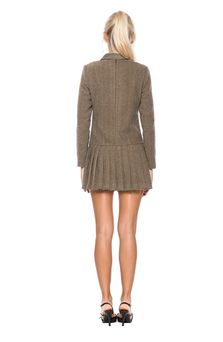 Alexia Admor Ellis Tweed Dress, Alternate, color, Herringbone