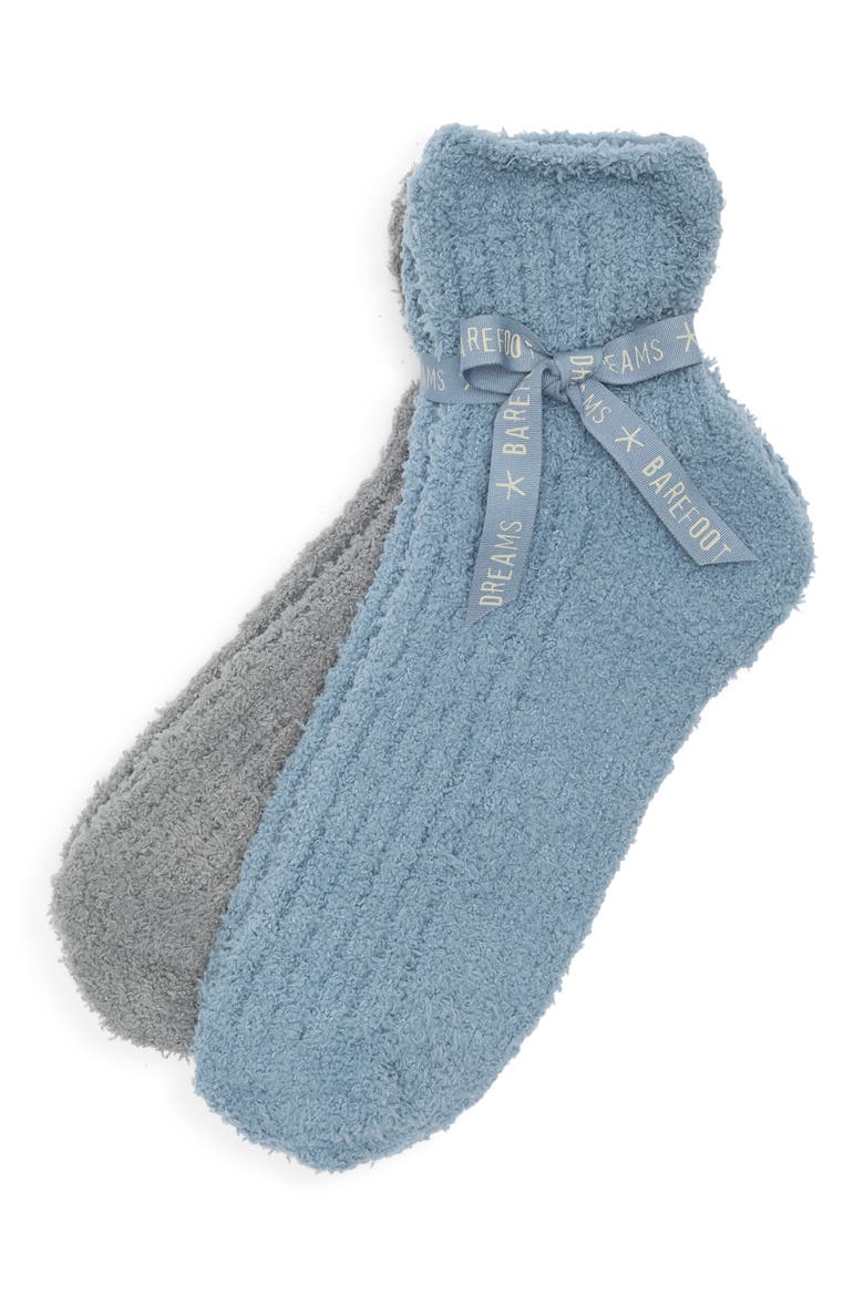 CozyChic™ Assorted 2-Pack Tennis Ankle Socks, Alternate, color, BLUE AURA/ FADED HAZEL