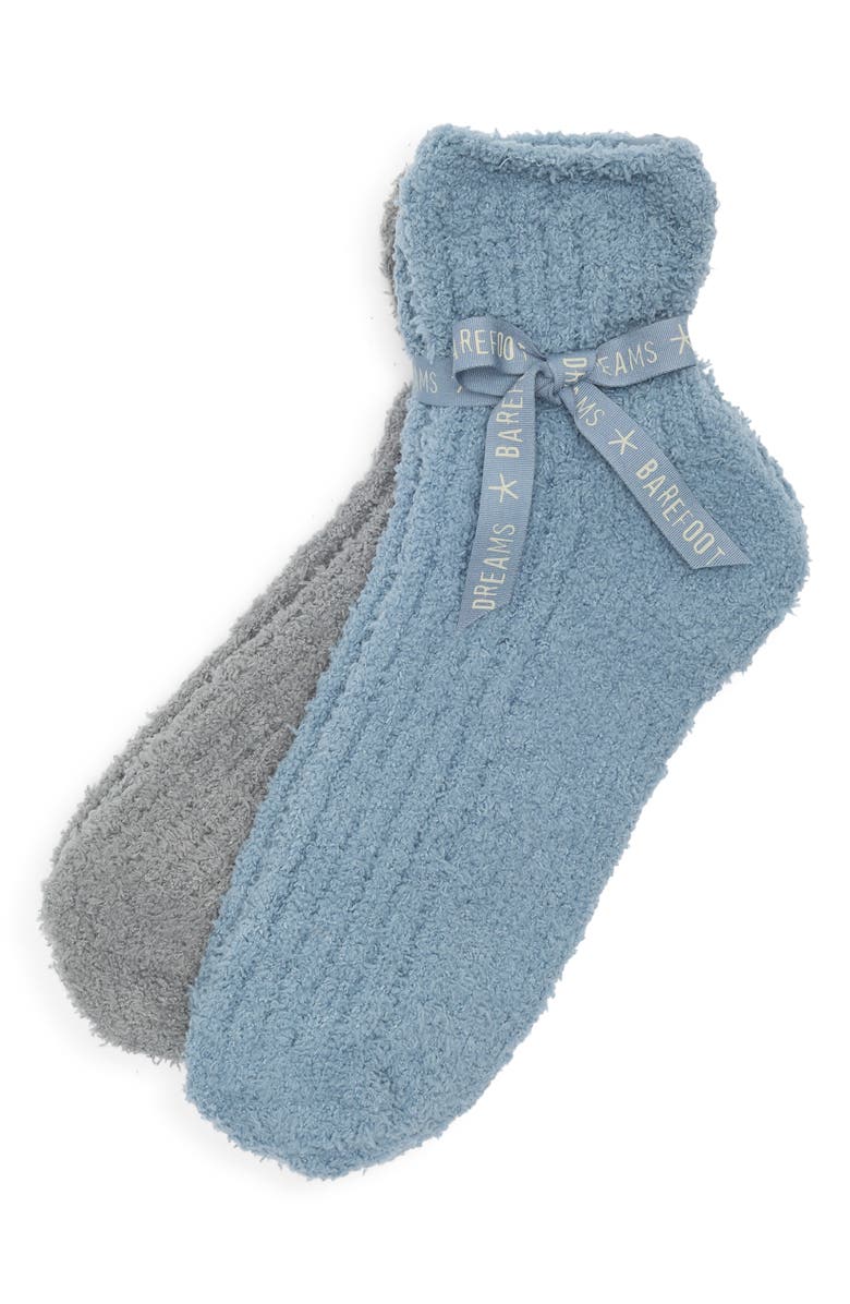 Barefoot Dreams<sup>®</sup> CozyChic<sup>™</sup> Assorted 2-Pack Tennis Ankle Socks, Alternate, color, Blue Aura/ Faded Hazel