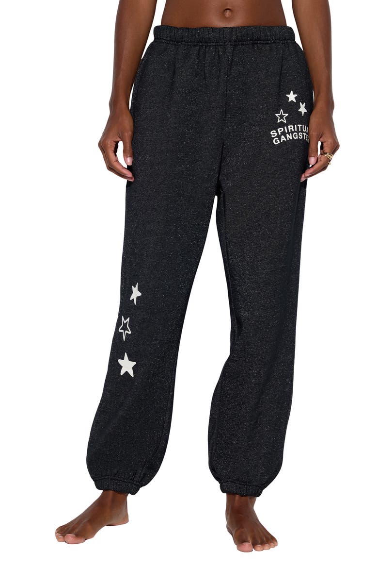 Saturn Cotton Blend Sweatpants, Main, color, BLACK