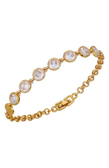 Vince Camuto Bezel Set Cz Bracelet In Gold