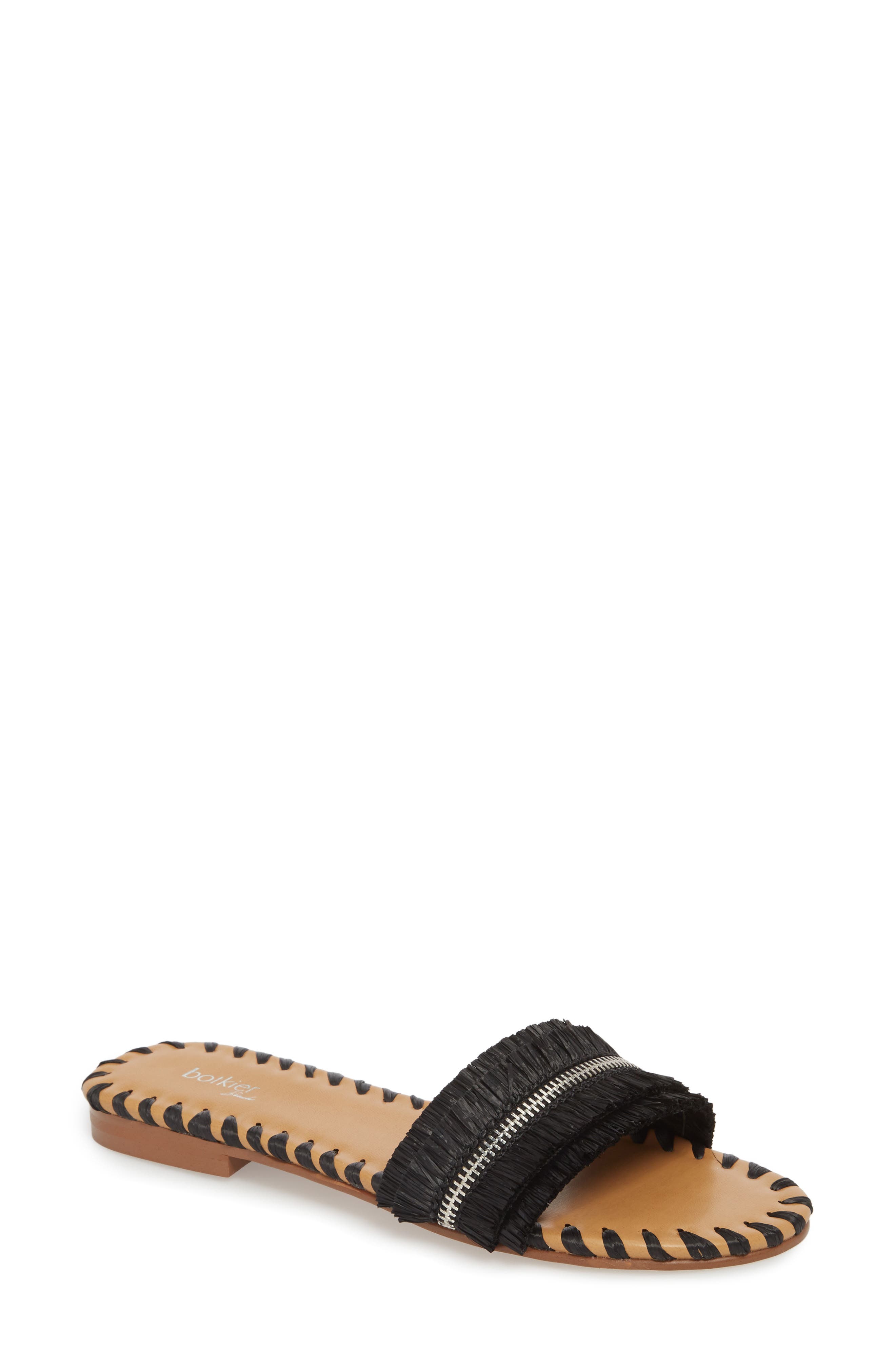 Bonnie Slide Sandal, Alternate, color, BLACK FABRIC