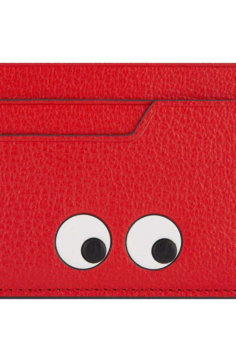 Anya Hindmarch Eyes Leather Card Case, Alternate, color, 