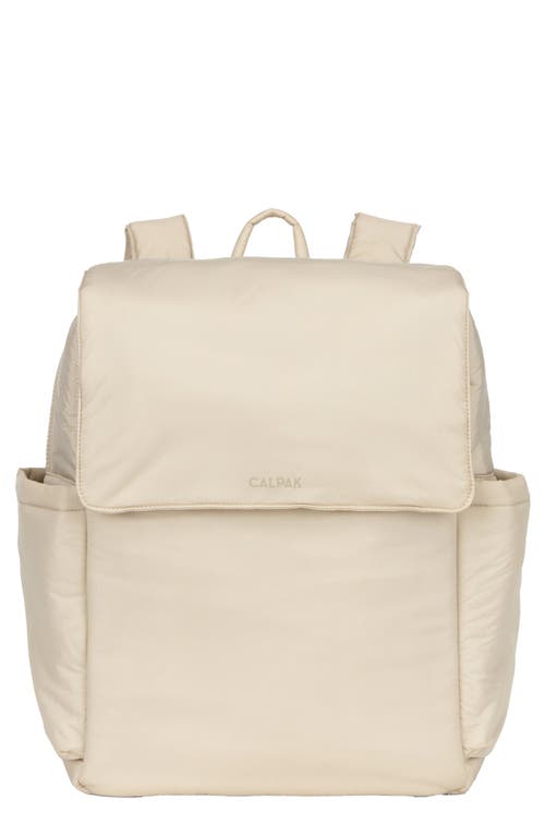 CALPAK Diaper Backpack with Laptop Sleeve in Oatmeal  product