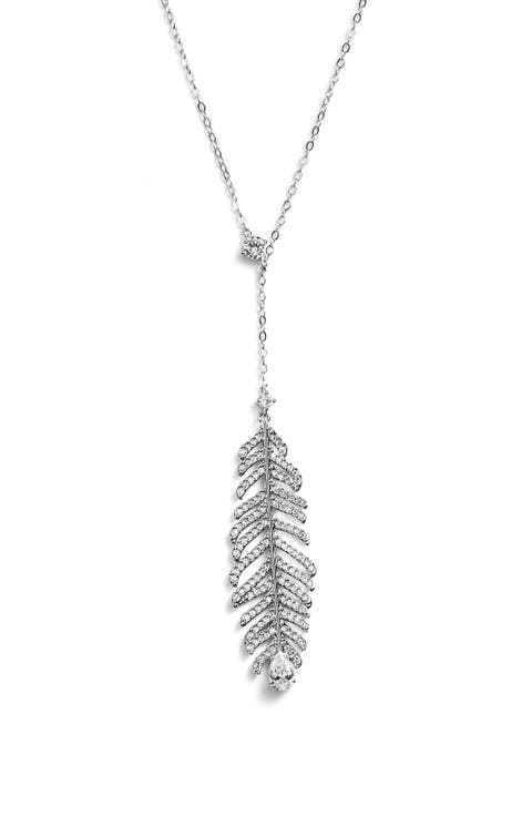 Feather Lariat Necklace