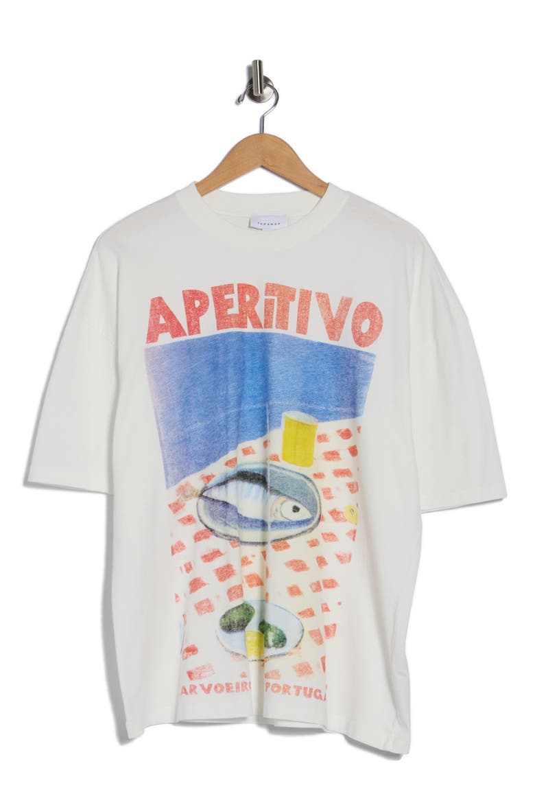 Aperitivo Oversize Graphic T-Shirt, Alternate, color, CREAM