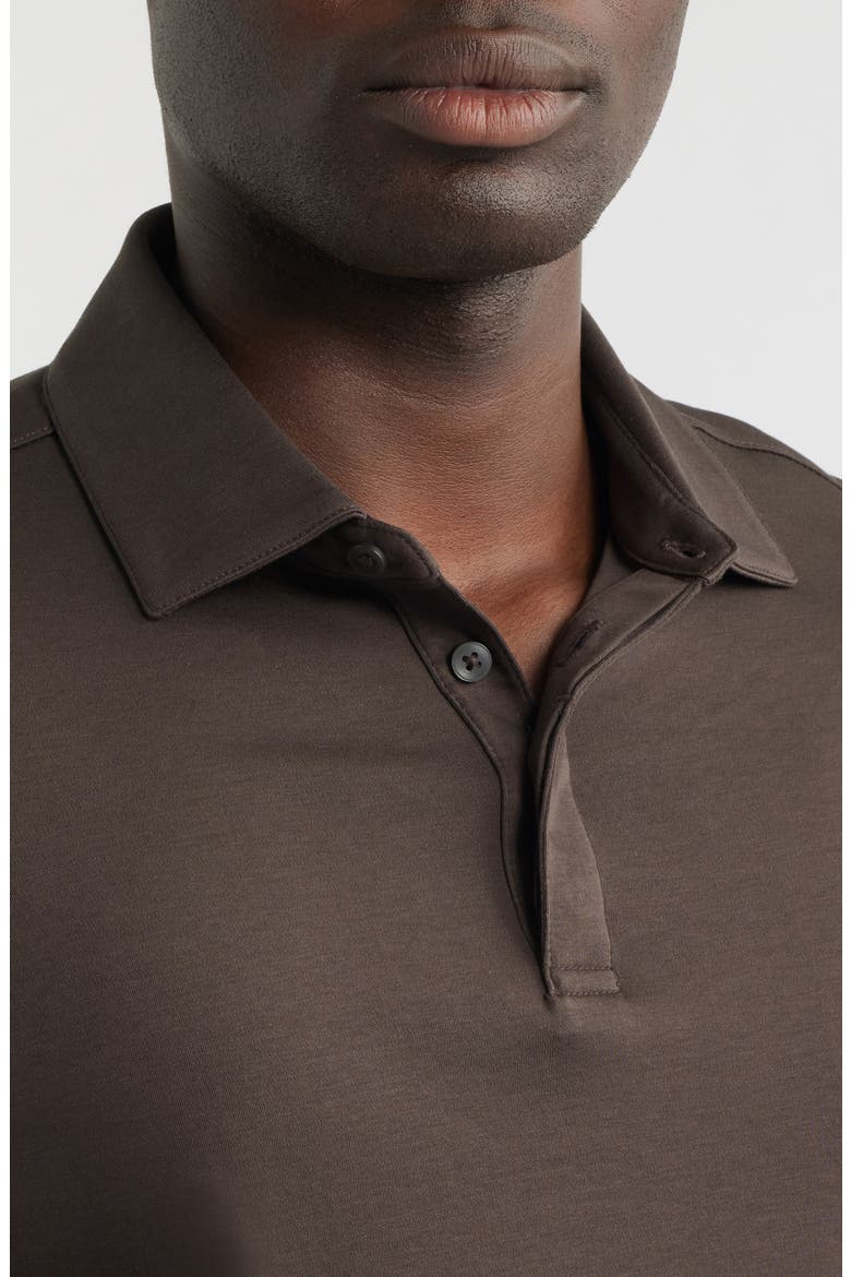 Georgia Solid Pima Cotton Polo, Alternate, color, ESPRESSO