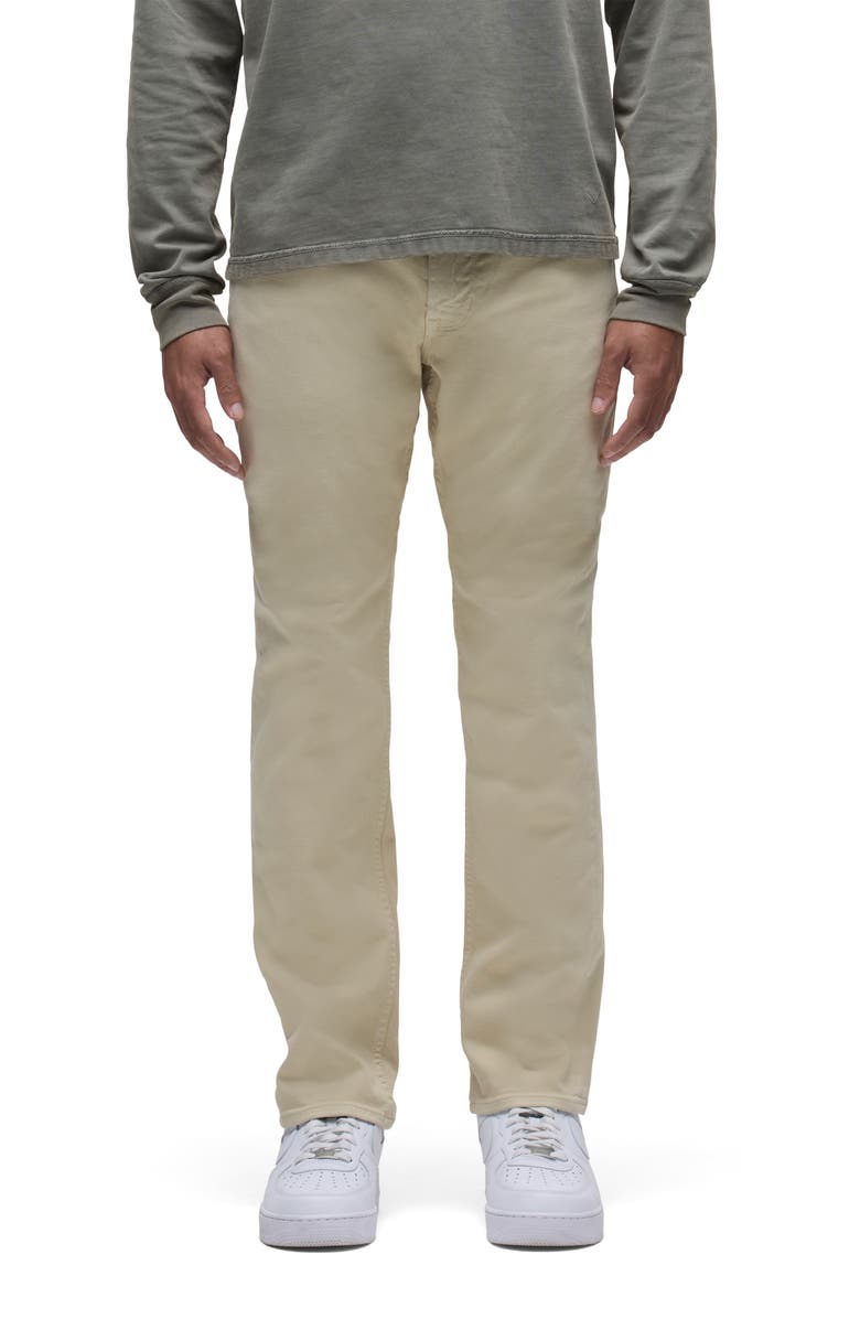 Hudson Jeans Blake Slim Straight Stretch Twill 5-Pocket Pants, Main, color, Beige