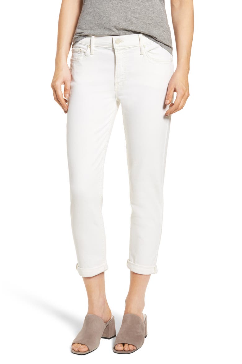 The Dropout Crop Boyfriend Jeans, Main, color, WHIPPING THE CREAM