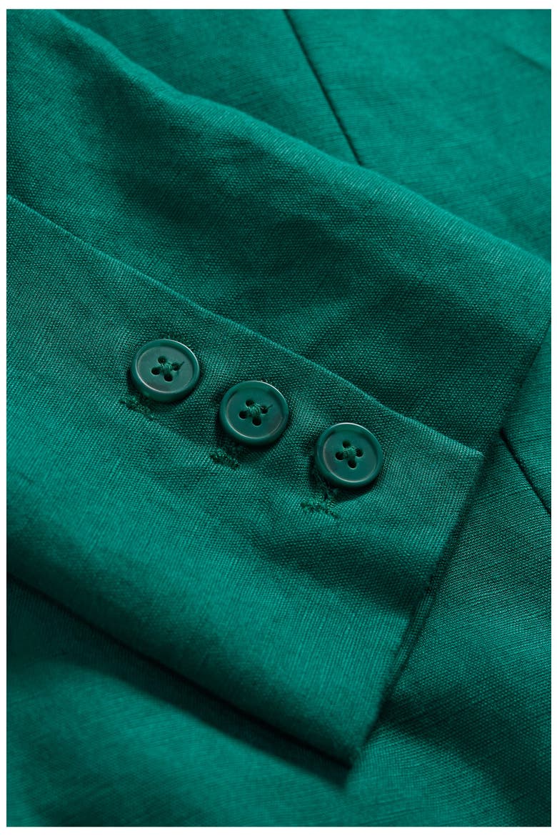 Erica Linen & Organic Cotton Blazer, Alternate, color, PINE SHOOTS