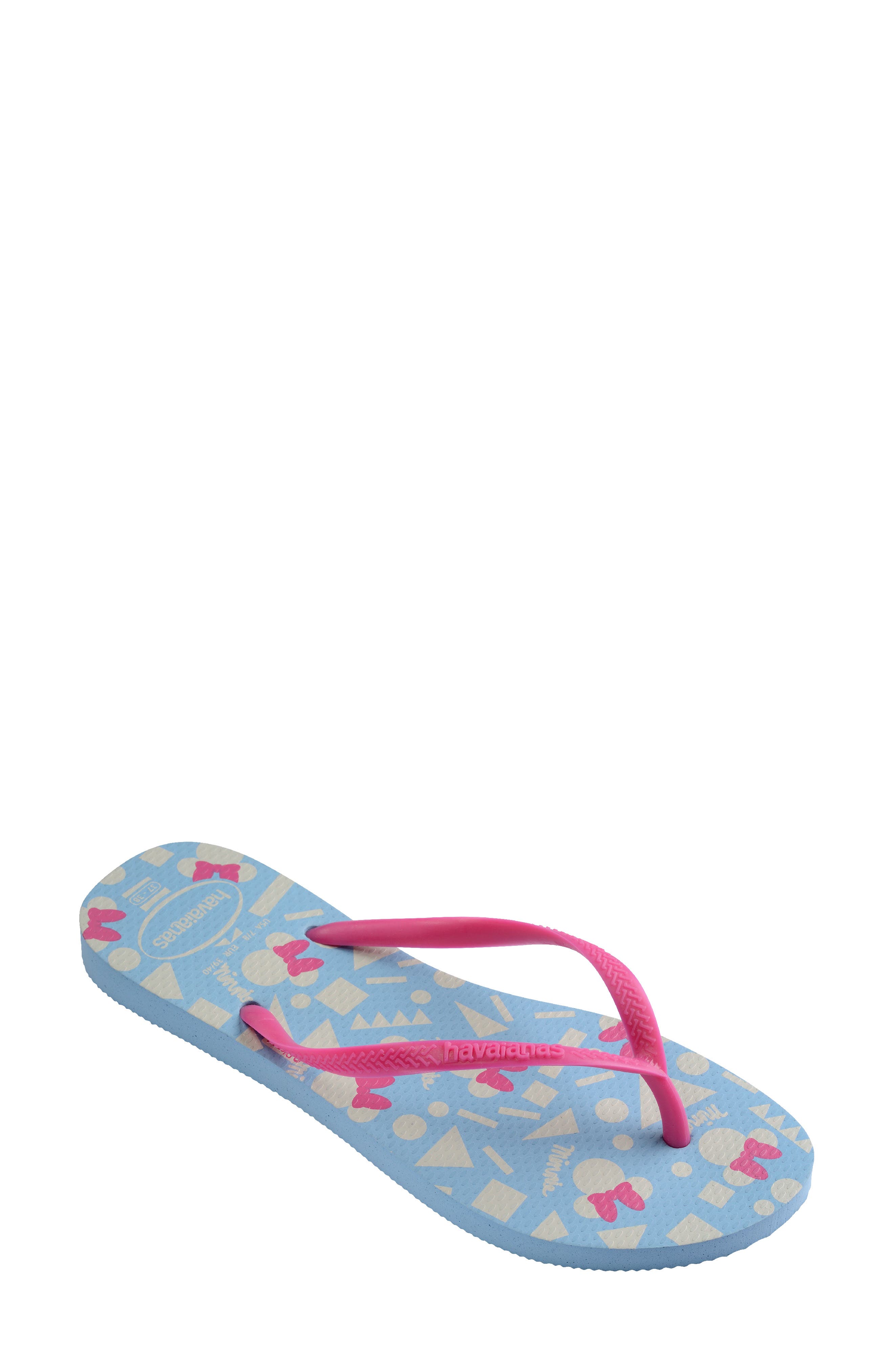 x Disney Slim Flip Flop, Main, color, BLUE/ PINK