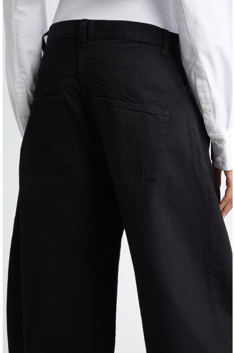 Round Denim Jeans, Alternate, color, NOIR ALAIA