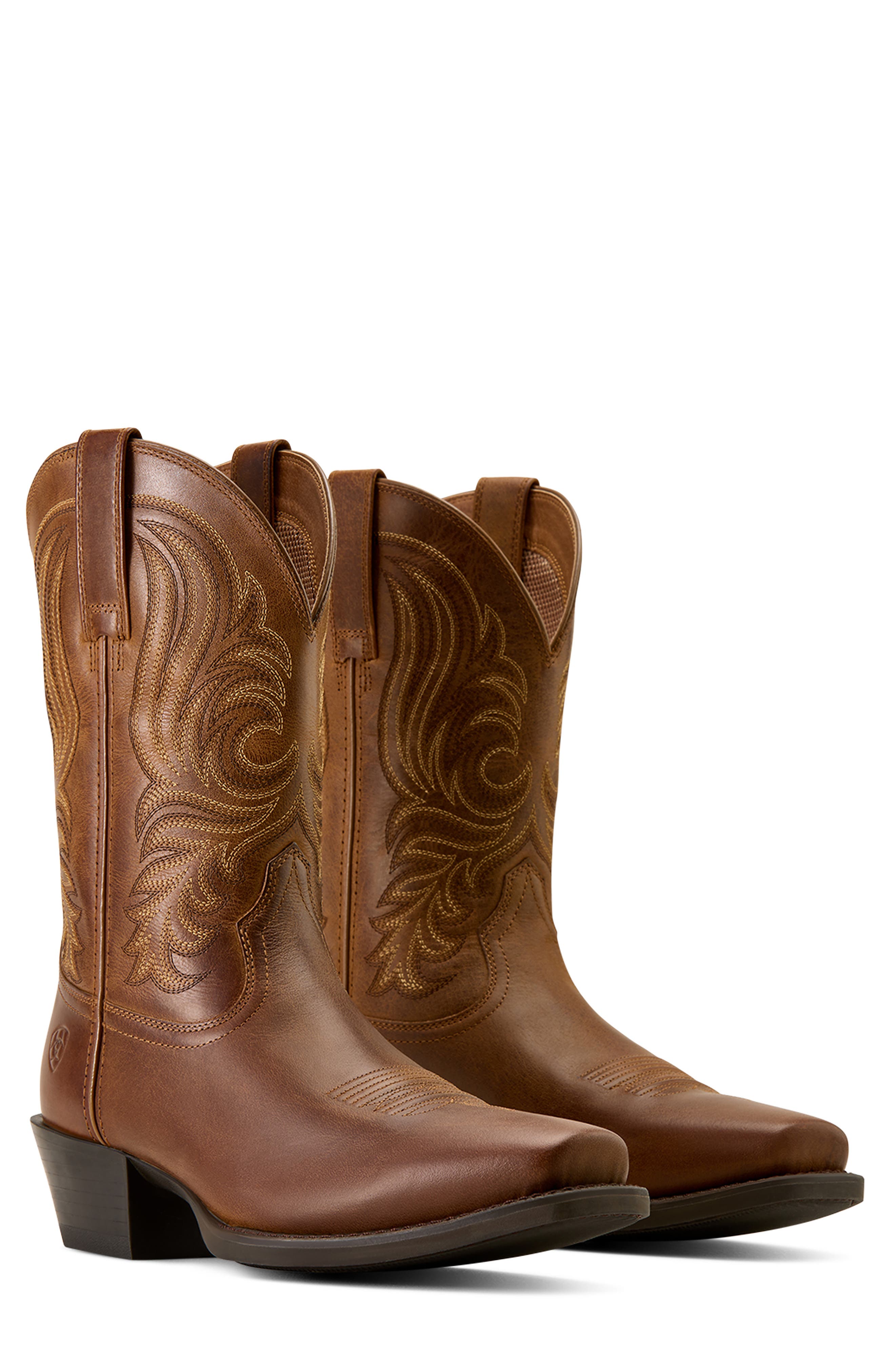 Sport Lawman Square Toe Cowboy Boot, Alternate, color, BROWN