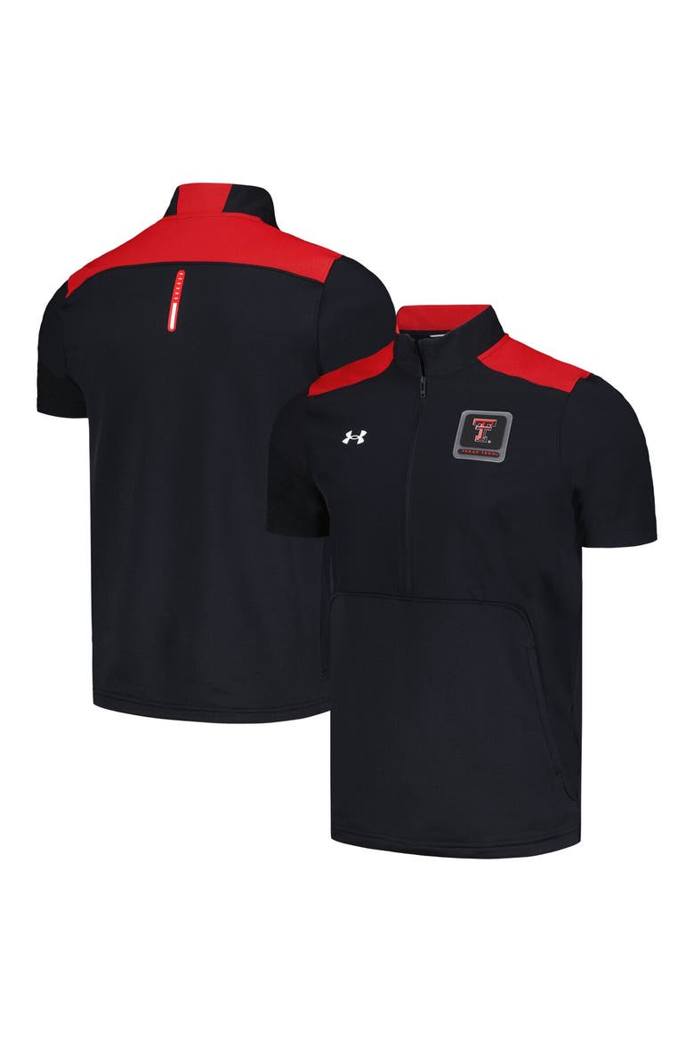 Men's Under Armour Black Texas Tech Red Raiders Motivate Half-Zip Jacket, Main, color, Black