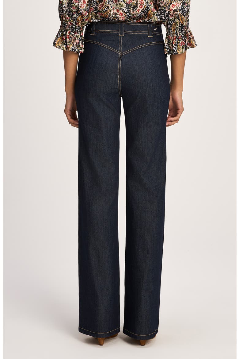 Cassie Wide Leg Jeans, Alternate, color, INDIGO