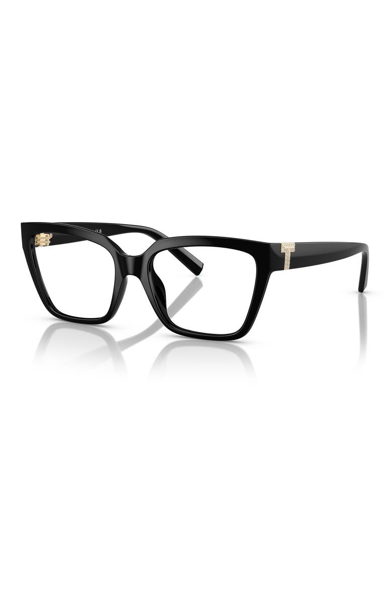 52mm Square Optical Glasses, Alternate, color, BLACK