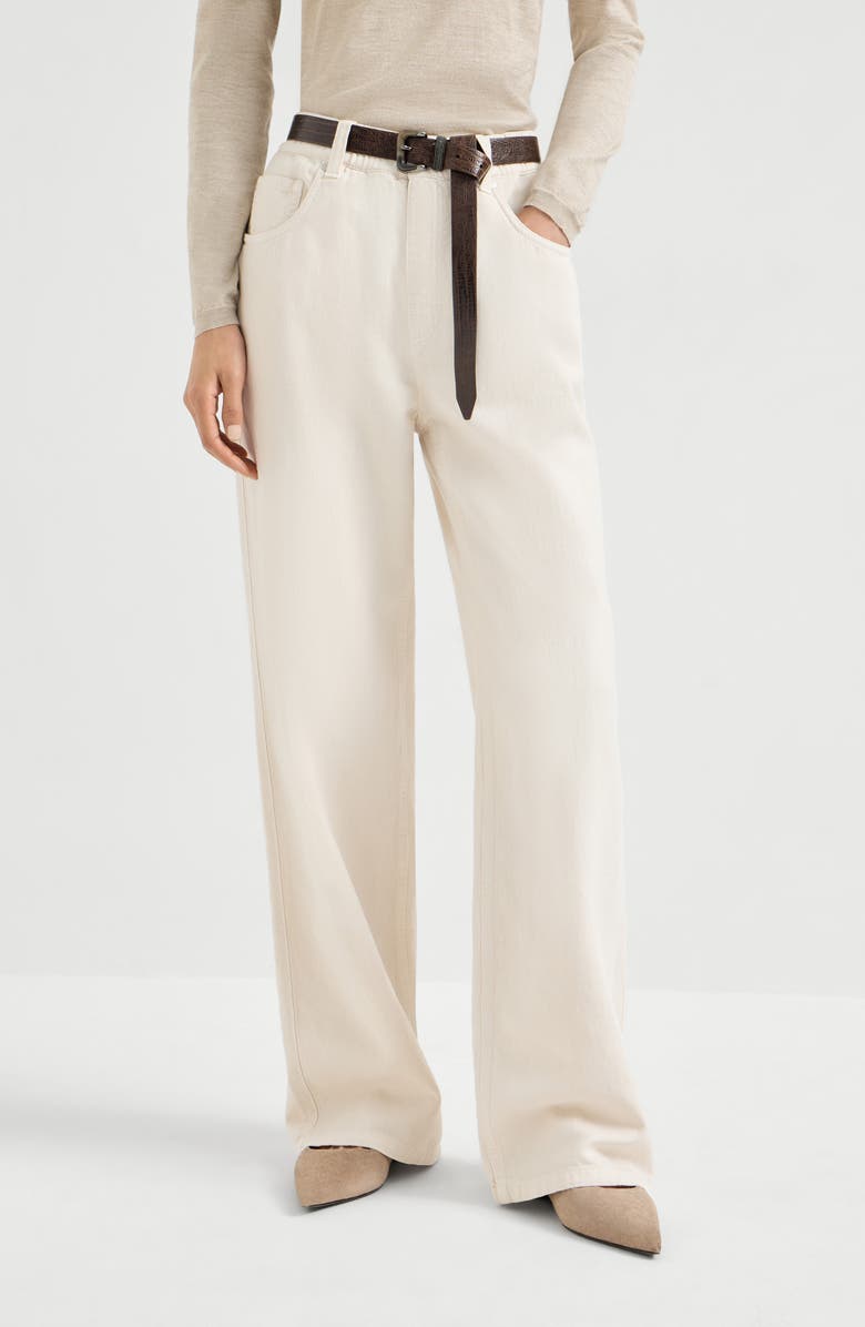 Brunello Cucinelli Contemporary trousers, Alternate, color, Panama