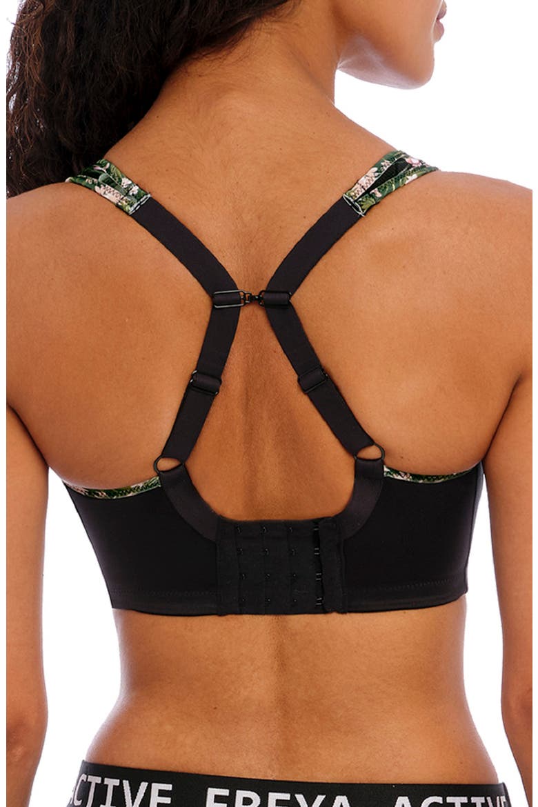 Sonic Underwire Sports Bra, Alternate, color, JUNGLE BLACK