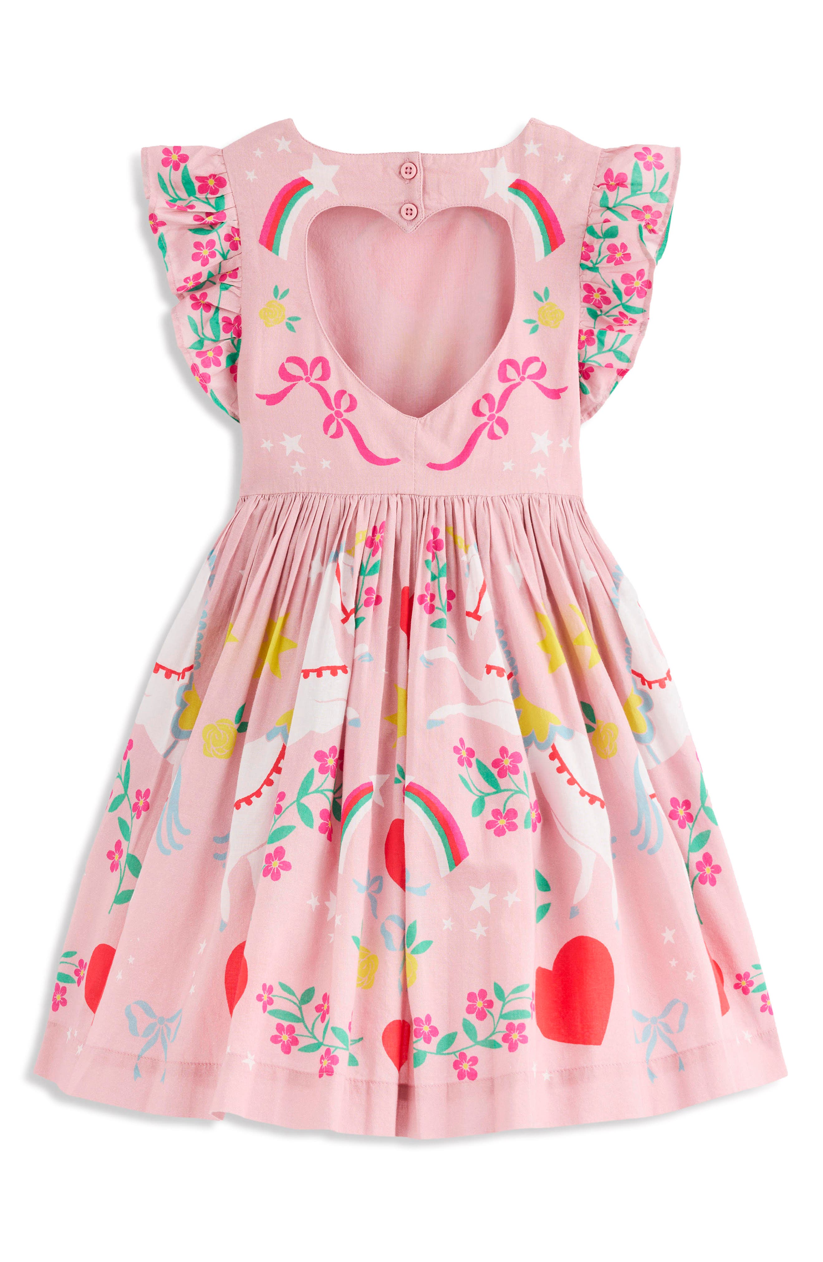 Mini Boden Kids' Heart Back Dress (Women) | Nordstrom