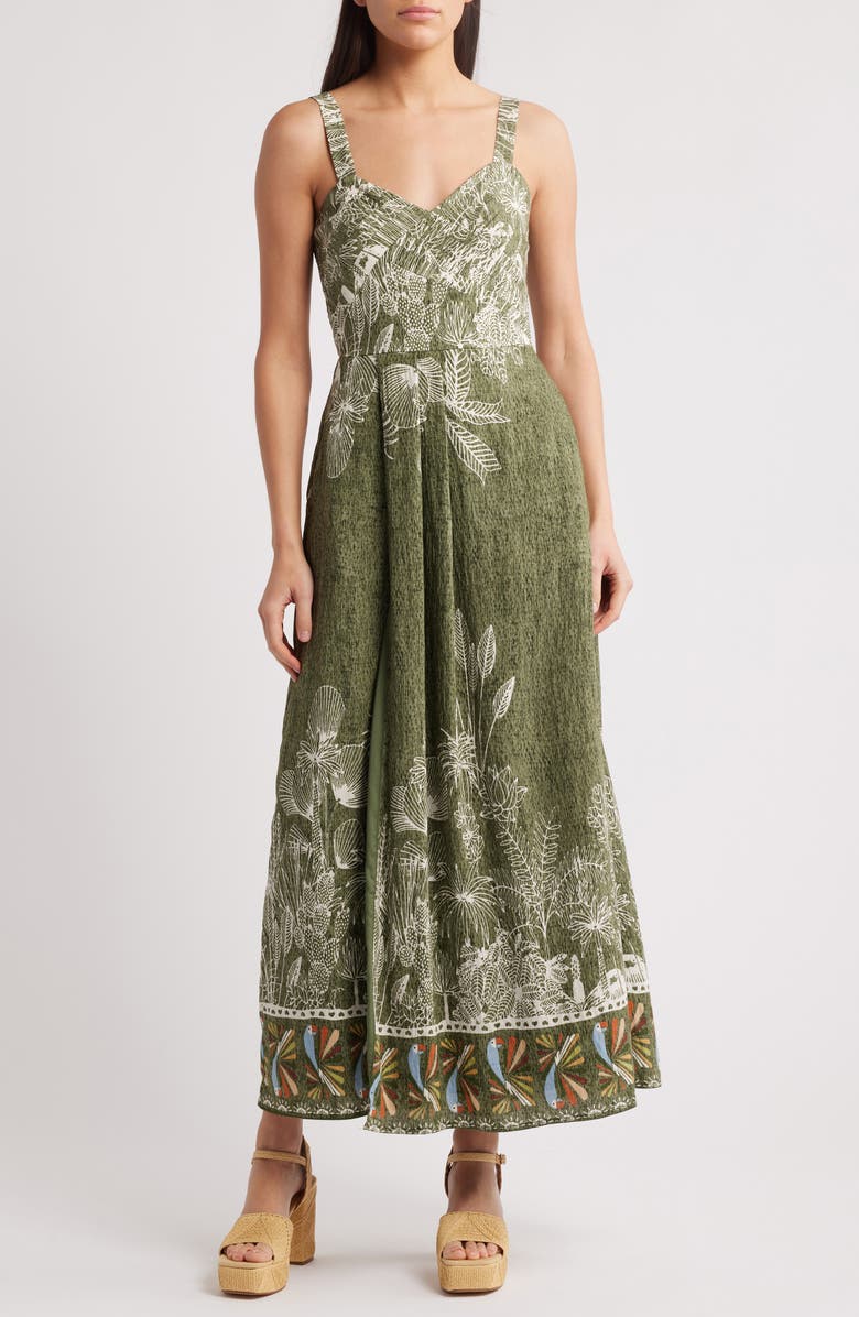 CIEBON Alayna Mixed Print Maxi Dress, Main, color, 