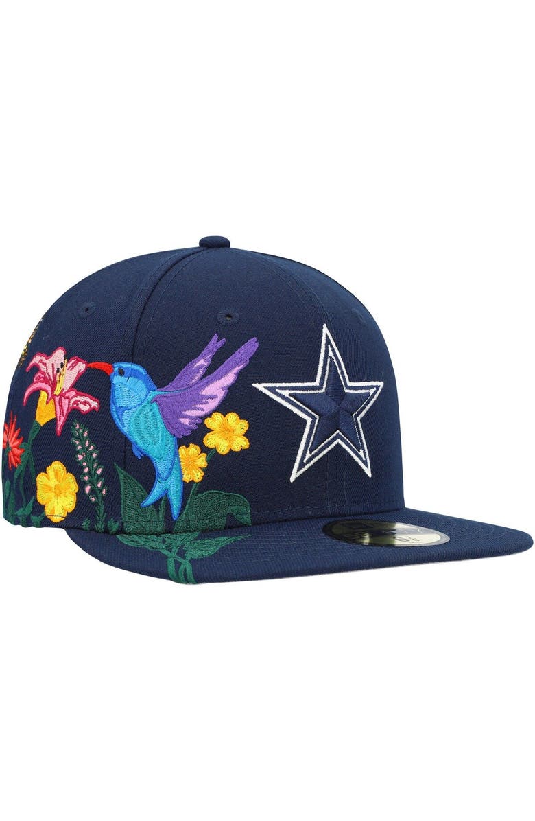 New Era Men's New Era Navy Dallas Cowboys Blooming 59FIFTY Fitted Hat, Main, color,