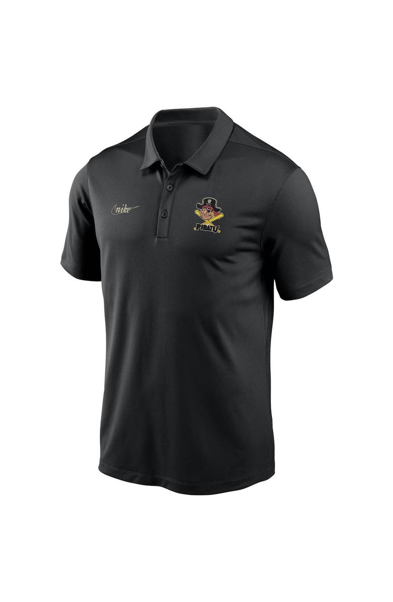 Nike Men's Nike Black Pittsburgh Pirates Cooperstown Collection Logo Franchise Performance Polo, Alternate, color, Black