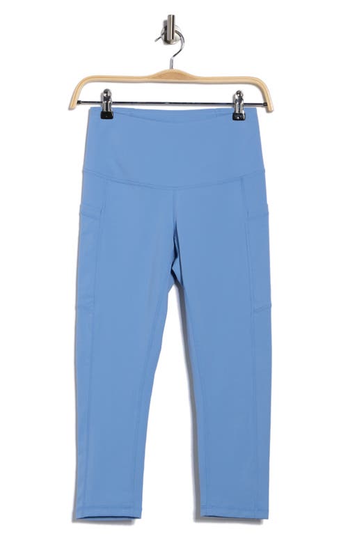 Z By Zella Perform High Waist Pocket Crop Leggings In Blue