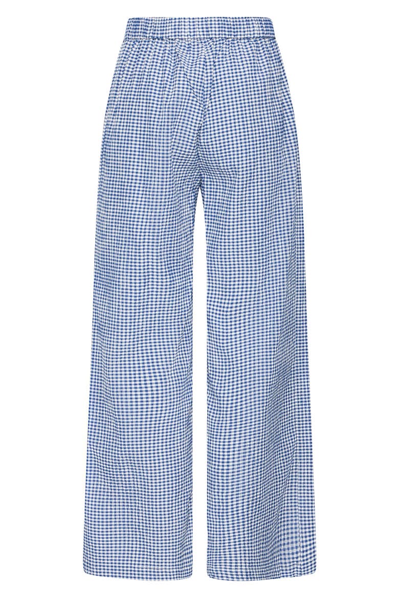 Check Print Wide Leg Pants, Alternate, color, SODALITE BLUE/WHITECHECK