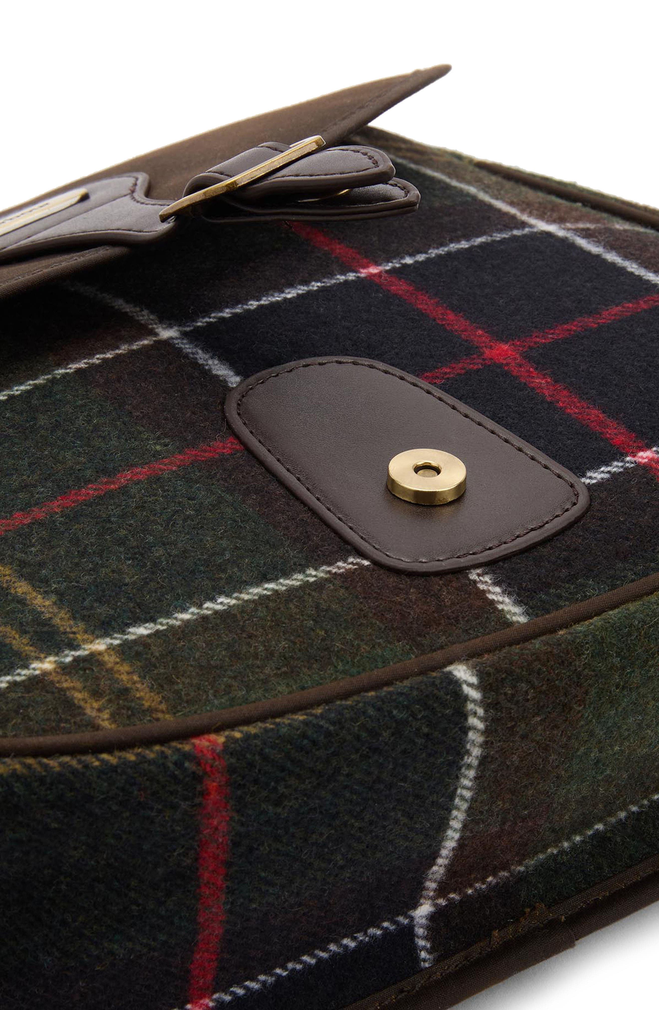 Barbour Cromarty Plaid & Leather Crossbody Bag, Alternate, color, 