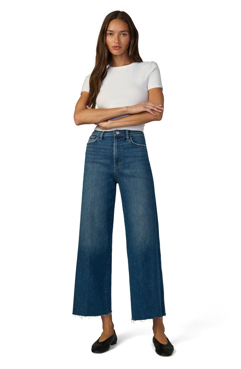 Joe's Jeans The Mia Raw Hem High Waist Ankle Wide Leg Jeans, Alternate, color, Candor