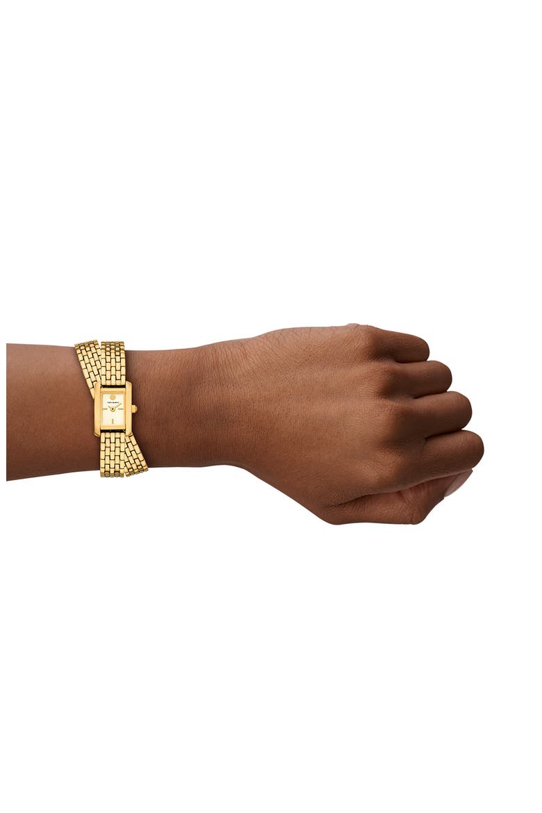 The Mini Eleanor Double Bracelet Watch, 17mm x 25mm, Alternate, color, GOLD