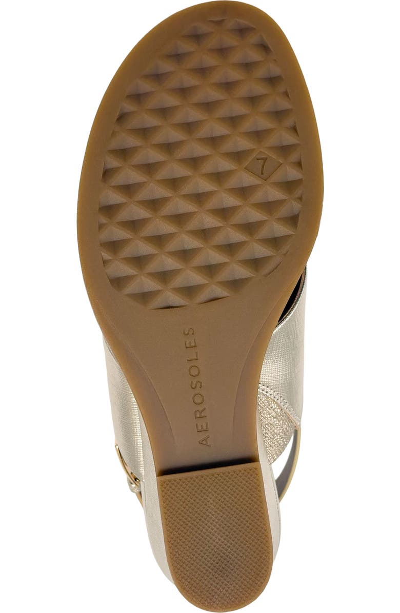 Aerosoles Dayonara Wedge Sandal, Alternate, color, Soft Gold
