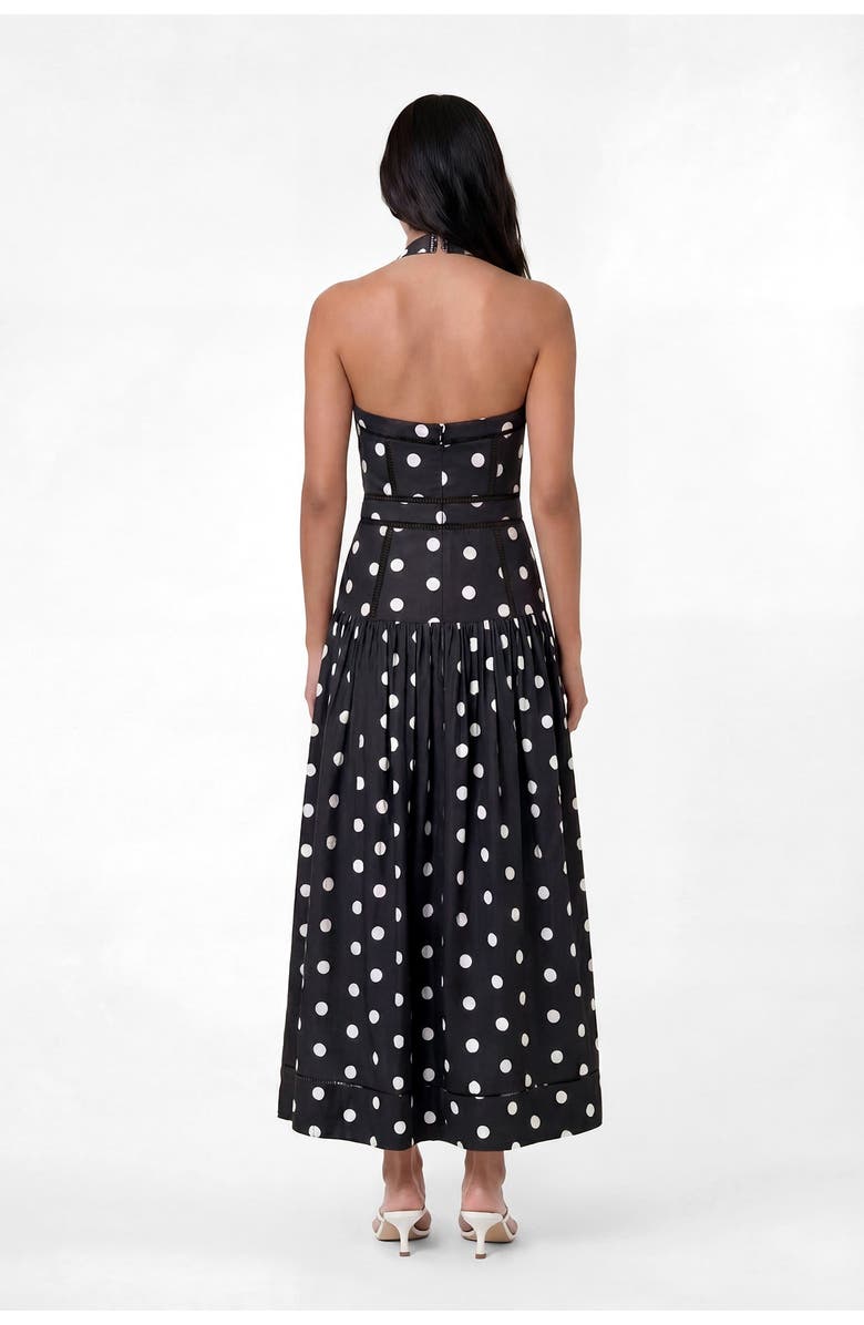 NICHOLAS Vivianne Dress, Alternate, color, Black White Polka Dot