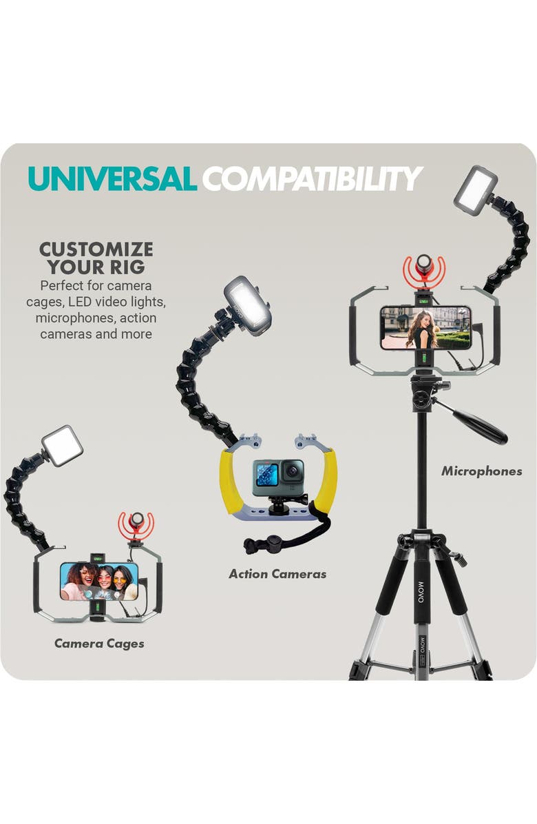 MOVO UWA-8 Articulating Camera Rig Extension Mount, Alternate, color, Black